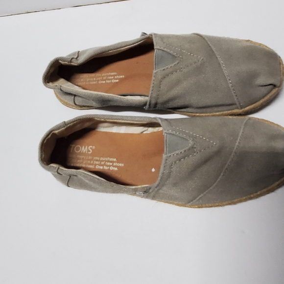 TOMS Khaki Alpargata Rope Espadrille Slip-On flats -Women's sz 5.5 Pre-owned - Picture 5 of 7